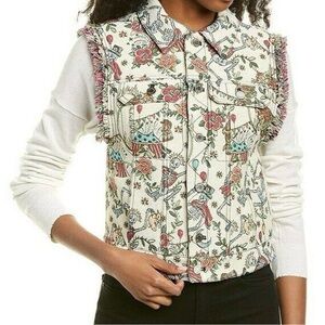 Zadig & Voltaire Kio Deluxe Tapestry Jacket Vest Size Large
